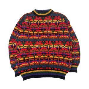 Vintage Bay Club Pattern Knit Sweater L